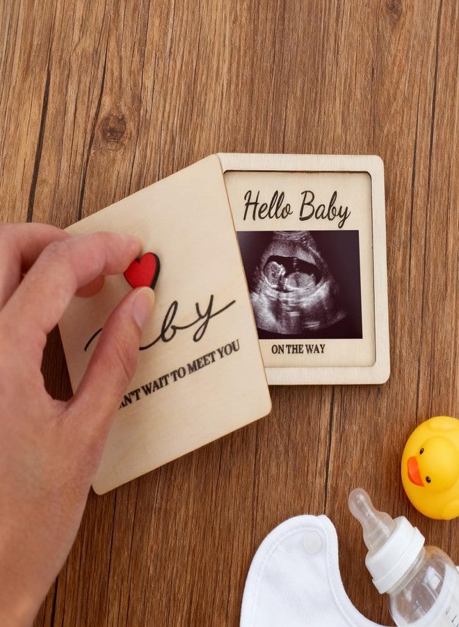 Fukaisu Baby Picture Frame, Wooden Pregnancy Announcement Keepsake Grandparent Pregnancy Gender Reveal for Grandma Grandpa Family & Friends - Image 3